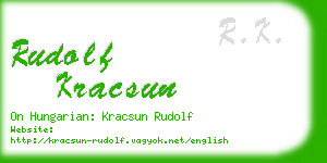 rudolf kracsun business card